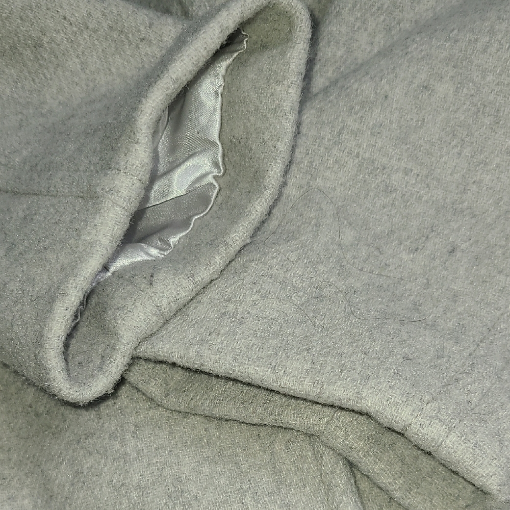 J. Crew Women's Light Gray Woll Blend Pea Coat - Picture 6 of 8